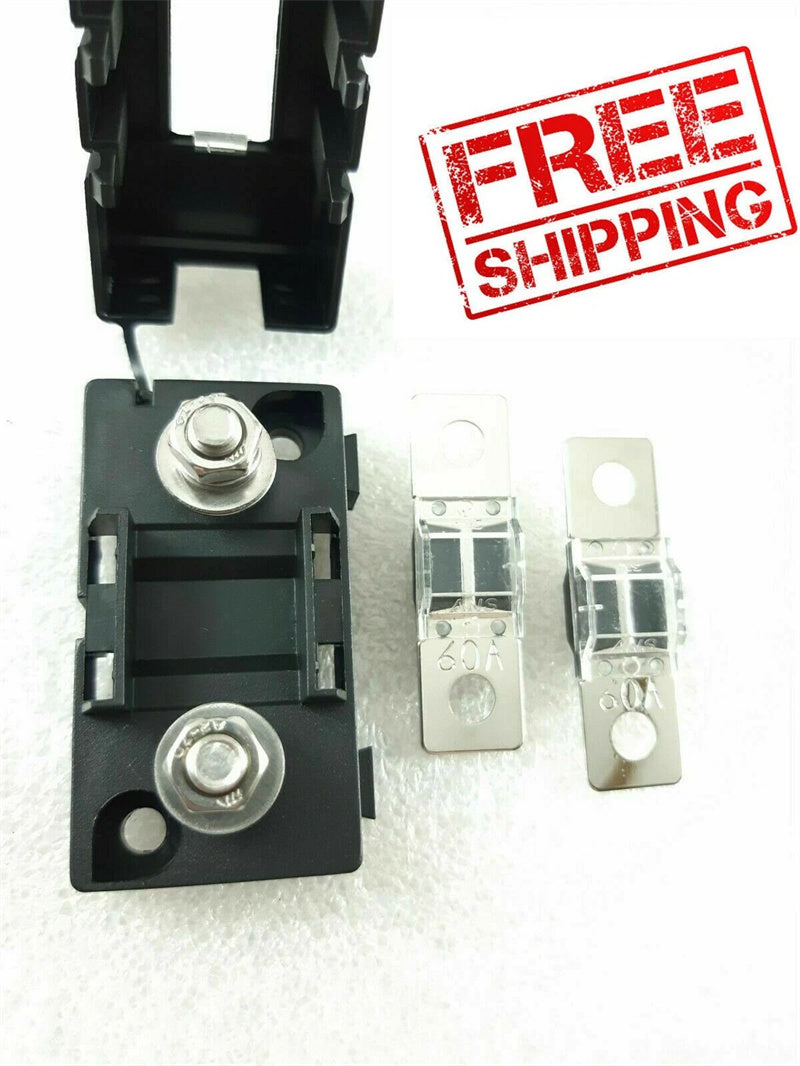 60A MIDI ANS FUSES HOLDERS SUIT DUAL BATTERY OR SOLAR 60AMP BOLT DOWN ANS FUSE