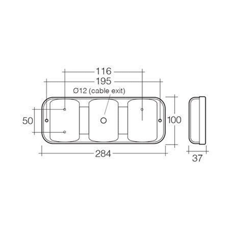 NARVA LED Combination Lamp 9-33V LED Stop/Tail/Indicator/Reverse Lamp 94210