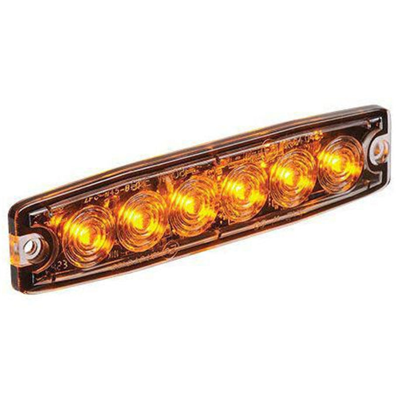 Narva Amber LED Warning Light 12/24V Low Profile 6 LEDs Surface Mount
