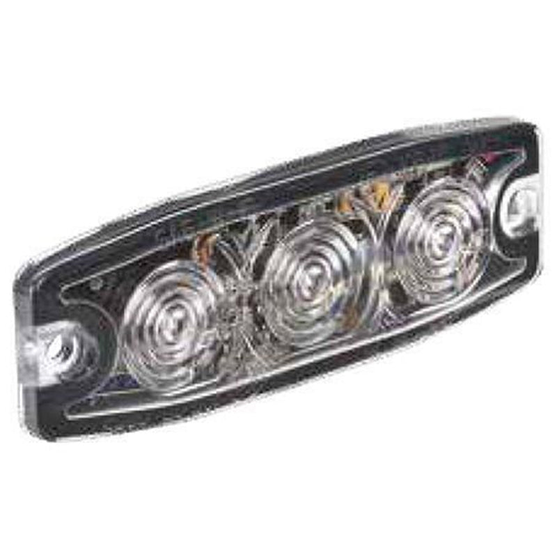 Narva Amber LED Strobe Light 12/24V Ultra Low Profile Permanent Mount - 85213A