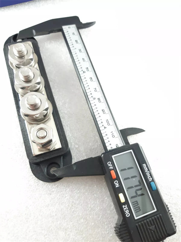Negative Bus Bar 4 Stud Stainless Steel Marine or Automotive 210 Amp