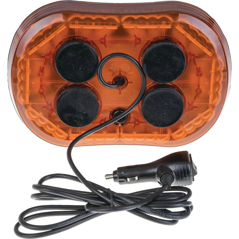 OEX 12/24V Low Profile Minibar Amber LED Amber Lens Magnetic Mount IP67