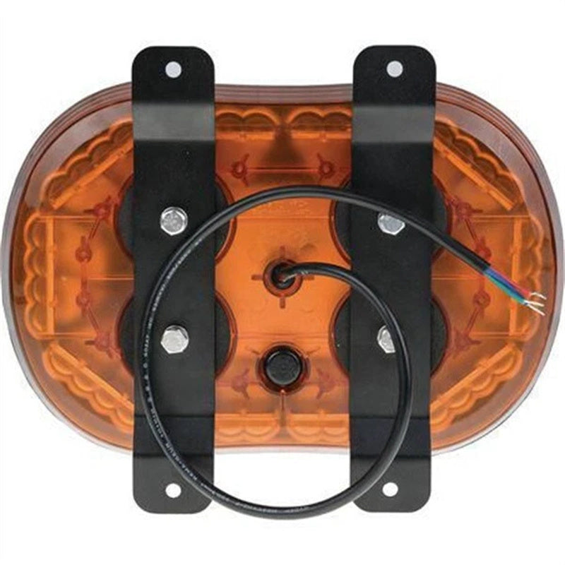 OEX 12/24V Low Profile Minibar Amber LED Amber Lens Bracket Mount IP67