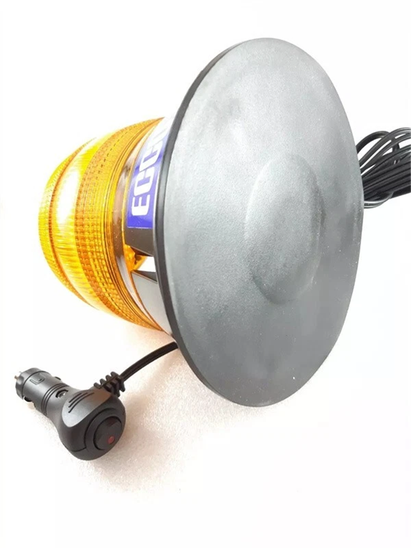 LED Amber Warning Beacon Magnetic Base + Cigarette Plug - Traffic Control