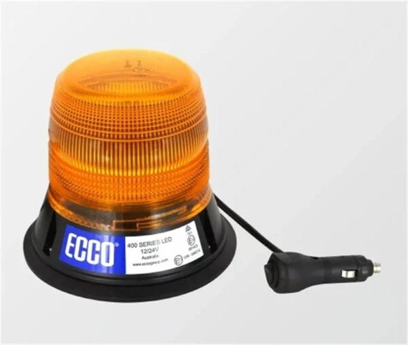 LED Amber Warning Beacon Magnetic Base + Cigarette Plug - Traffic Control