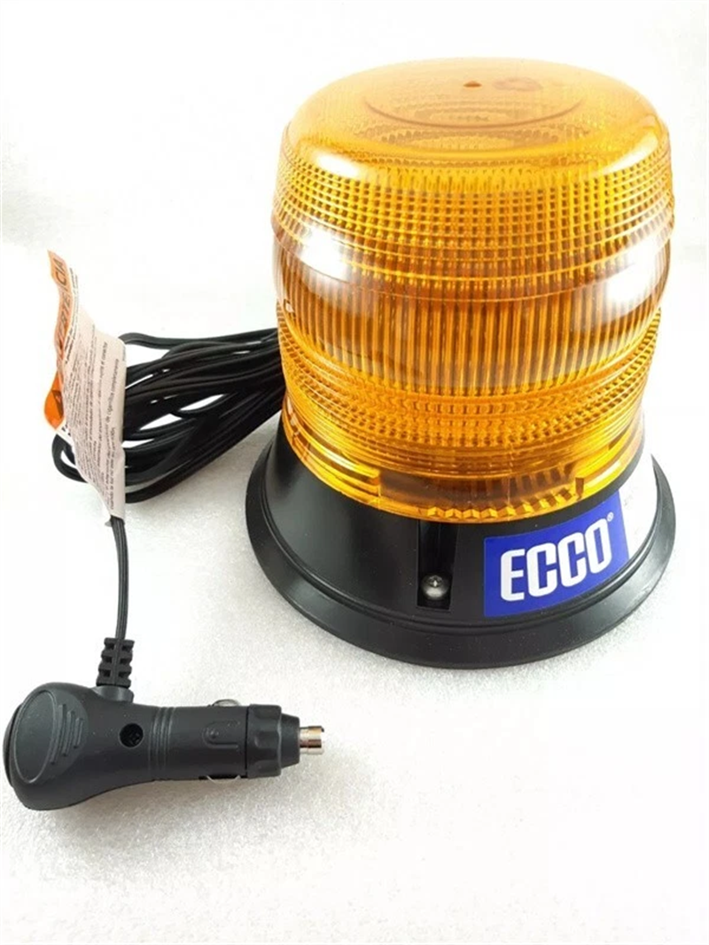 LED Amber Warning Beacon Magnetic Base + Cigarette Plug - Traffic Control