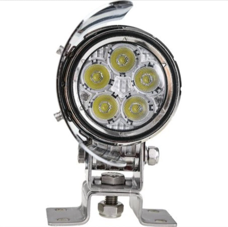 OEX LED Truck Mirror Light with Shield 12v 24v Loading Light - Mirror Mount Chrome