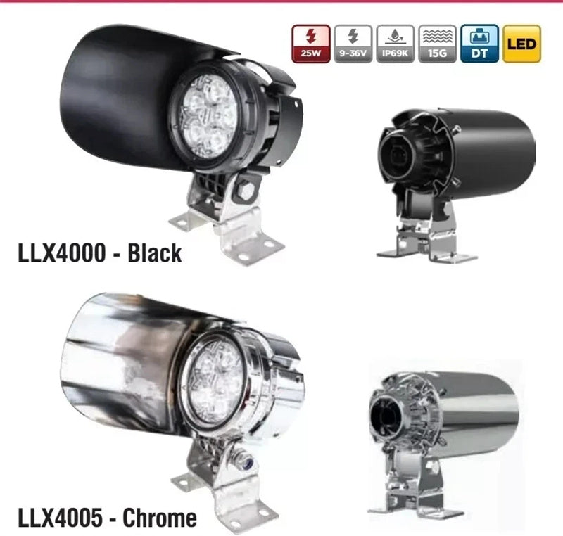 OEX LED Truck Mirror Light with Shield 12v 24v Loading LED Light - Mirror Mount