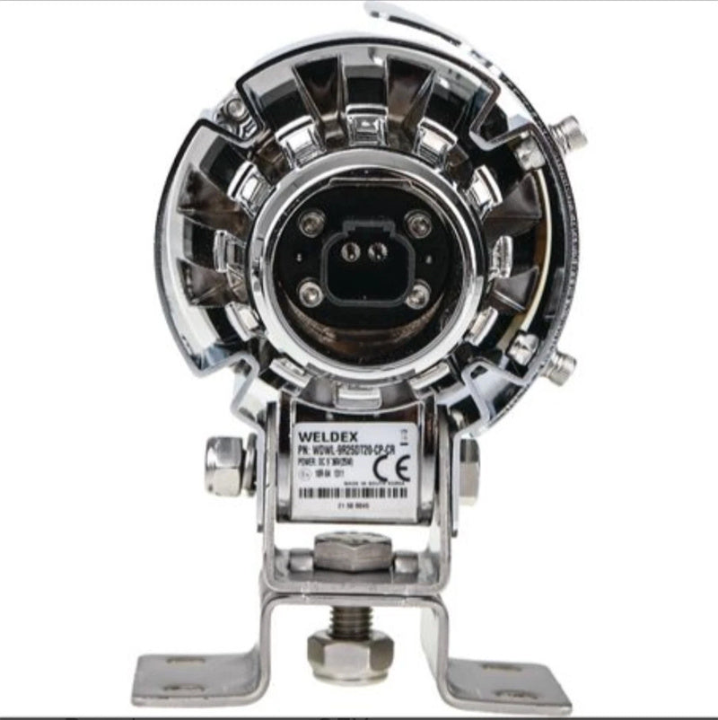 OEX LED Truck Mirror Light with Shield 12v 24v Loading Light - Mirror Mount Chrome