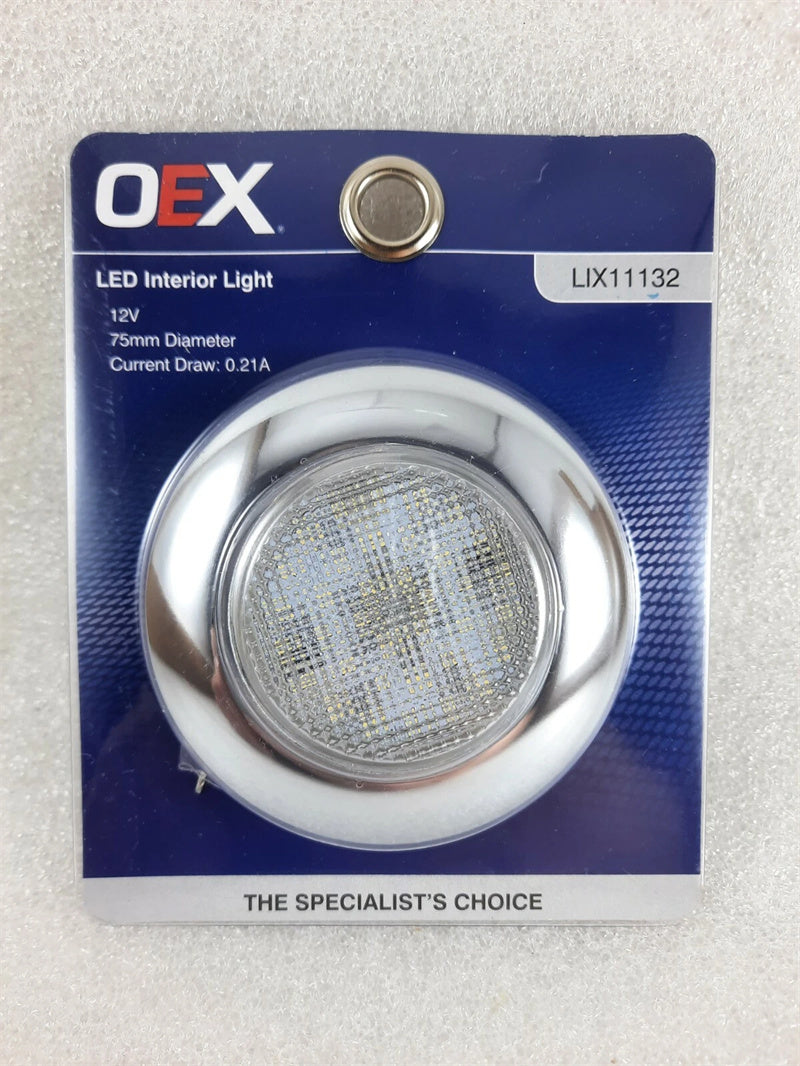 OEX LED Interior Light 12V 75mm Round Low Current Flush Mount- LIX11132