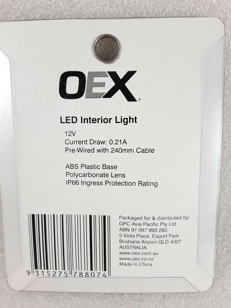 OEX LED Interior Light 12V 75mm Round Low Current Flush Mount- LIX11132