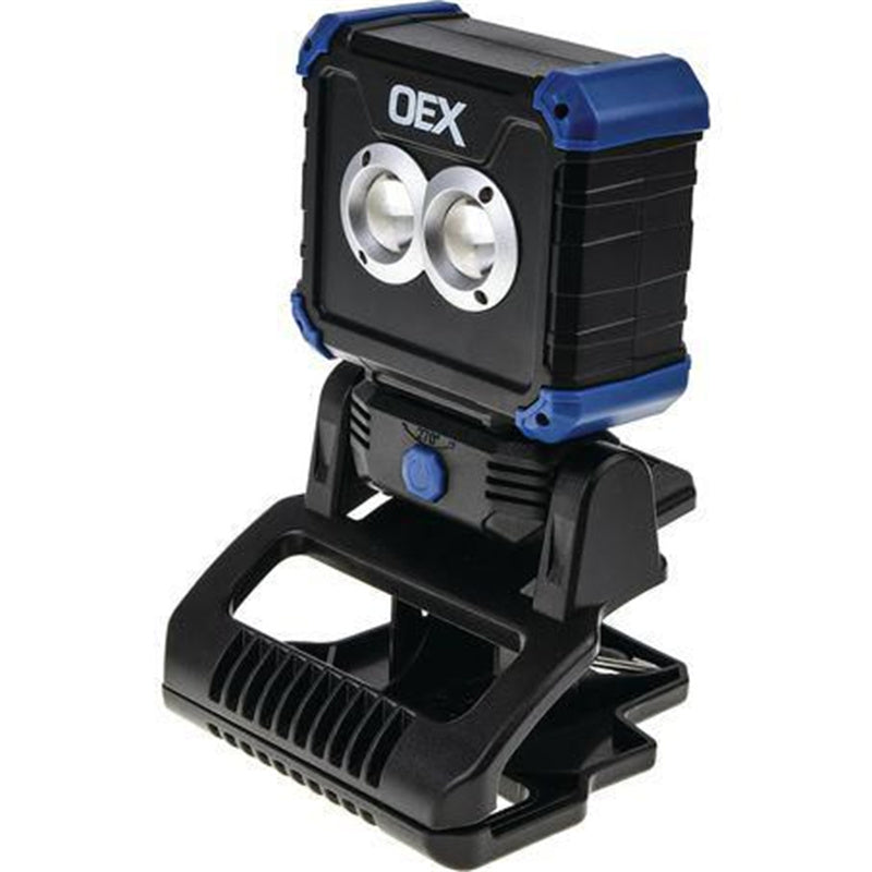 OEX 450 lumen Rechargeable LED Flood Light with Clamp, inspection light