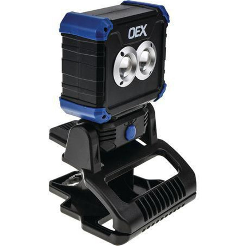 OEX 450 lumen Rechargeable LED Flood Light with Clamp, inspection light