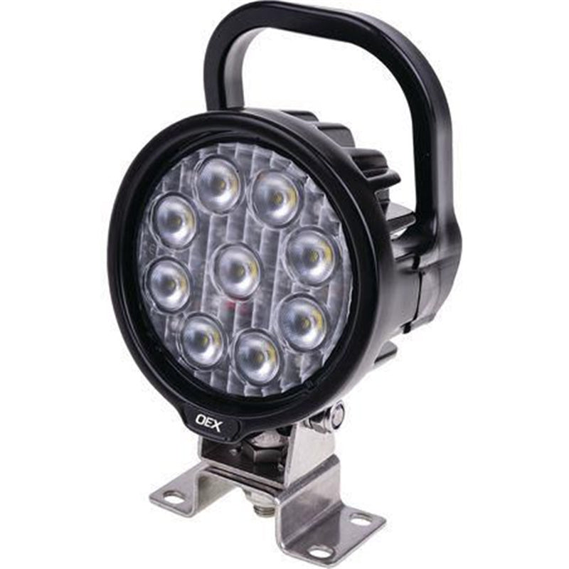 OEX LED Work Light with Handle & Switch Round  12V/24V CISPR25 Rated 3152 Lumens