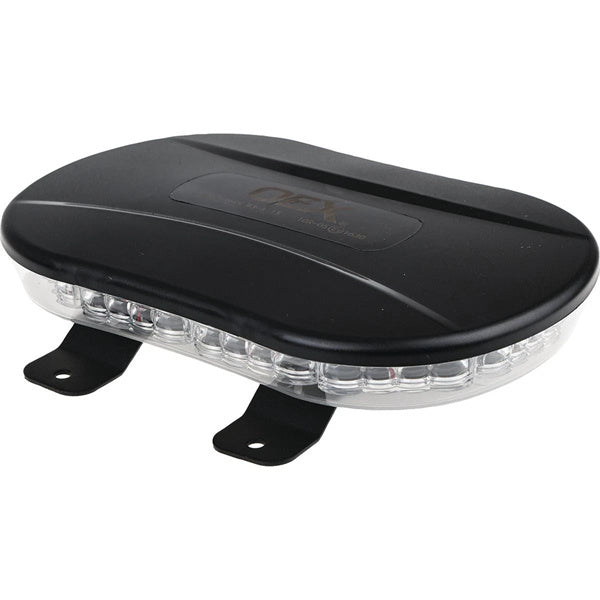 OEX 12/24V Low Profile Minibar Amber LED Clear Lens Bracket Mount IP67