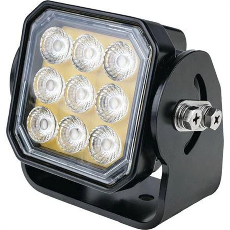 LED Work Light Flood Beam 12v 24v - Industrial Mining Lamp 9 LED 131 x 139 x 85m