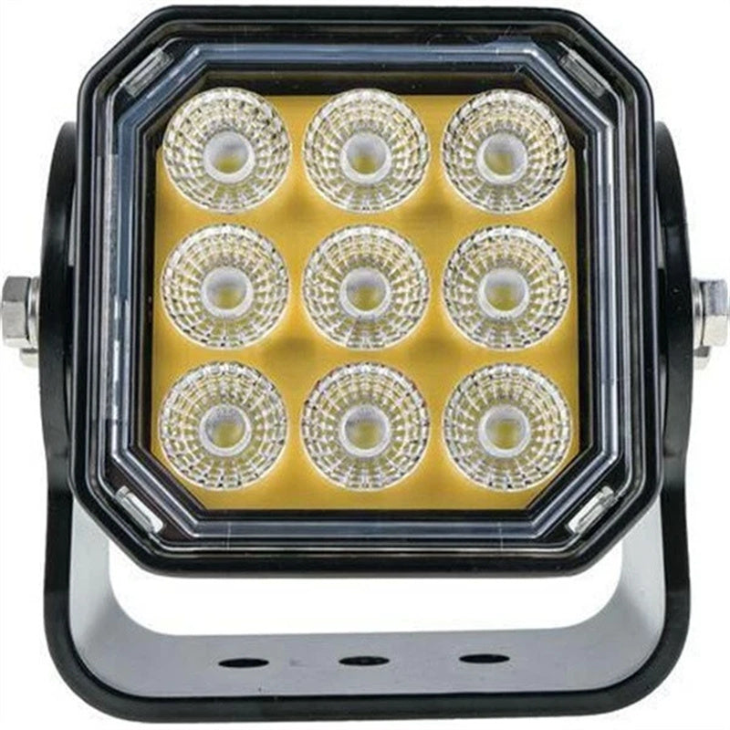 LED Work Light Flood Beam 12v 24v - Industrial Mining Lamp 9 LED 131 x 139 x 85m