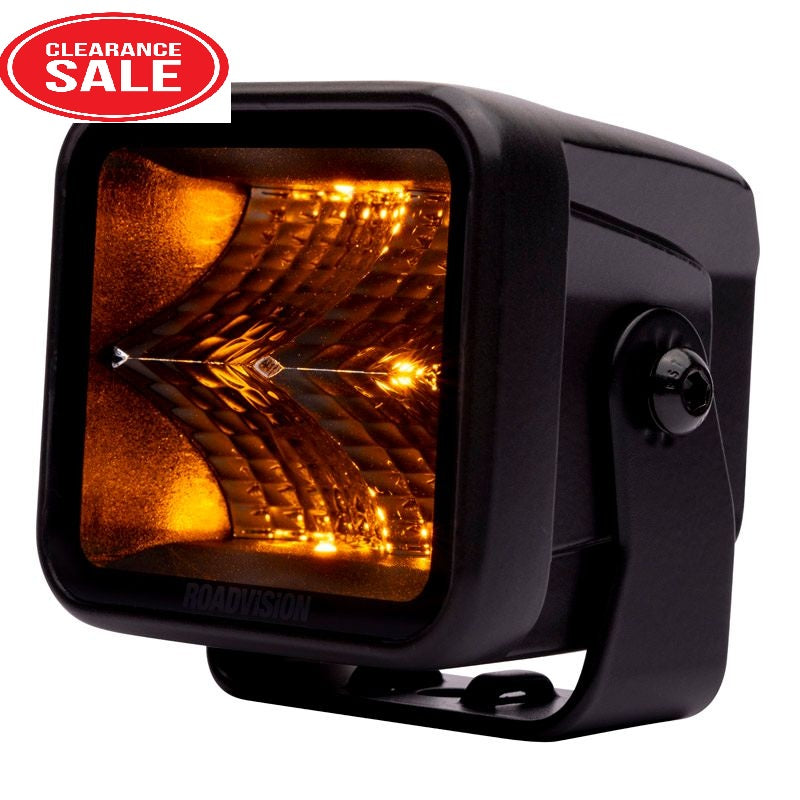 Roadvision LED Work Light Square 10-30V 4x4W 18W 551lm Flood Beam IP67 Amber