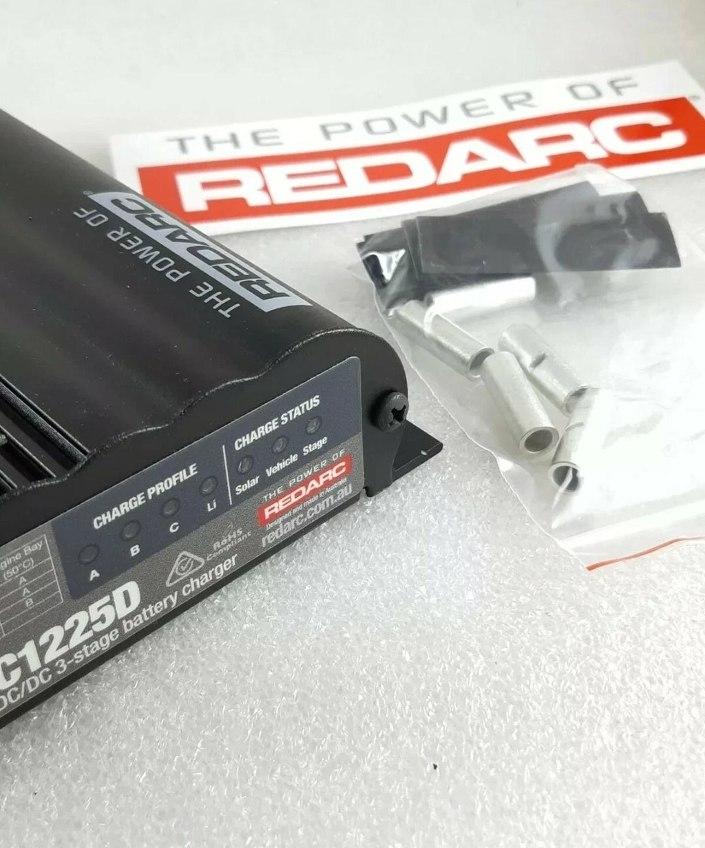 REDARC BCDC1225D DUAL BATTERY ISOLATOR SYSTEM DC TO DC INSTALL KIT - MPPT Solar