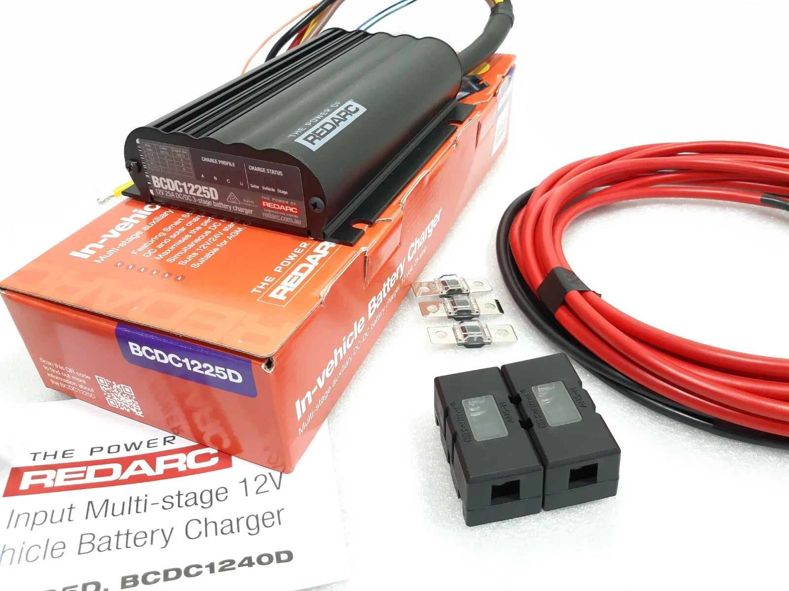 REDARC BCDC1225D DUAL BATTERY ISOLATOR SYSTEM DC TO DC INSTALL KIT - MPPT Solar