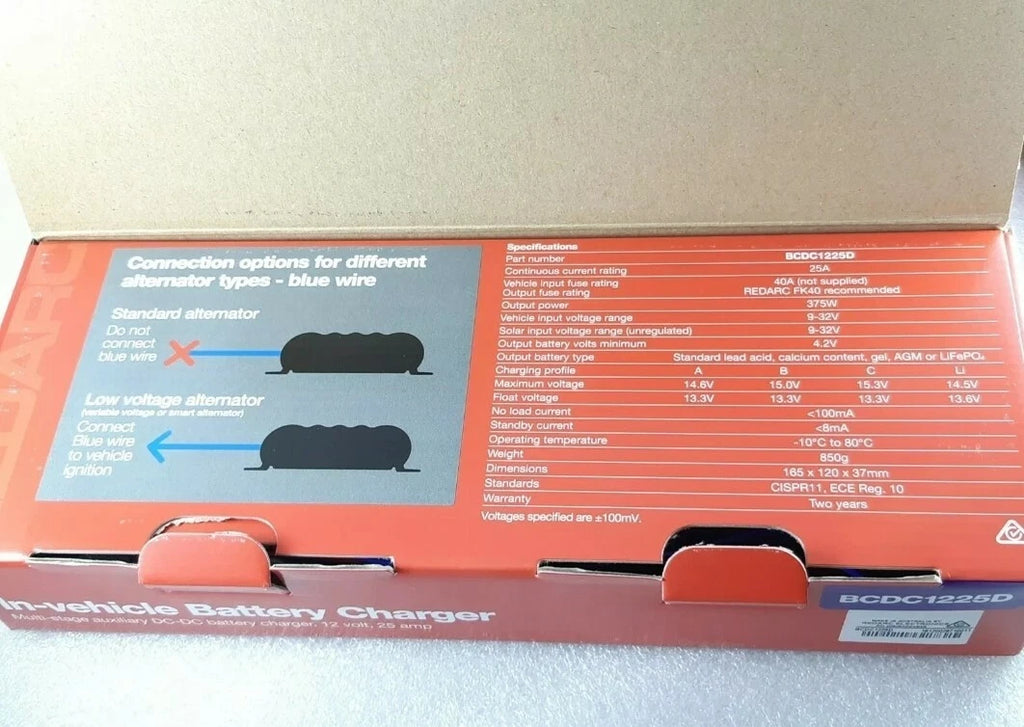 REDARC BCDC1225D DUAL BATTERY ISOLATOR SYSTEM DC TO DC INSTALL KIT - MPPT Solar