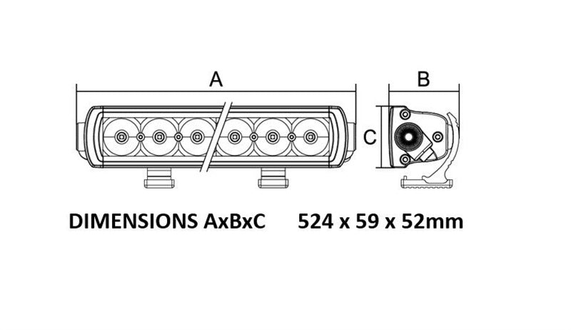 Roadvision 21" LED Light Bar SR2 10-30V 4050lm Combo Beam TMT IP67 Single Row