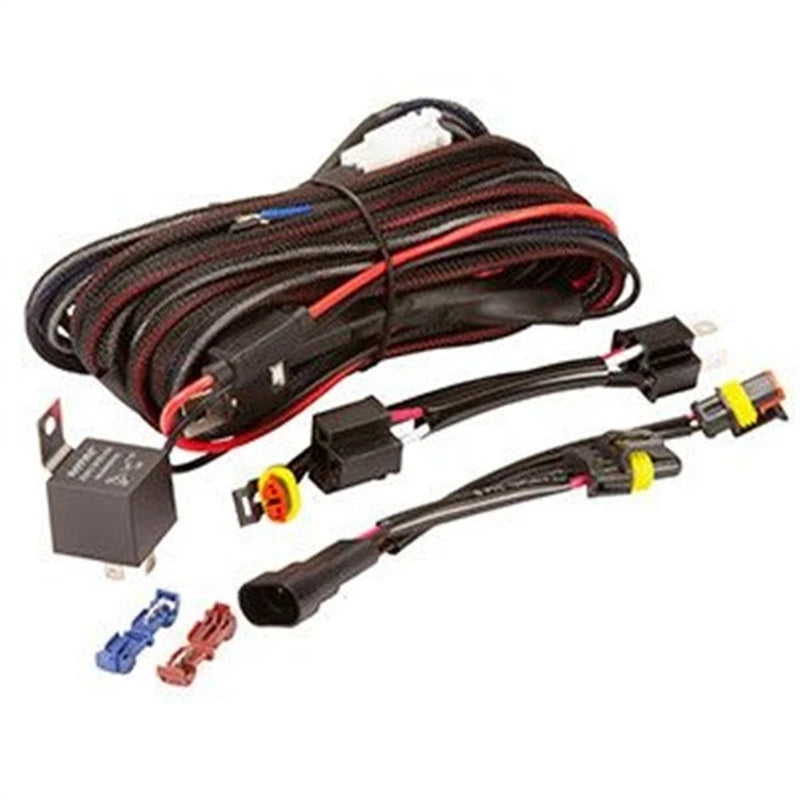 Roadvision LED Bar Light Wiring Kit Suits Dual DRL 12/24V +&- Switching H4 & HB4
