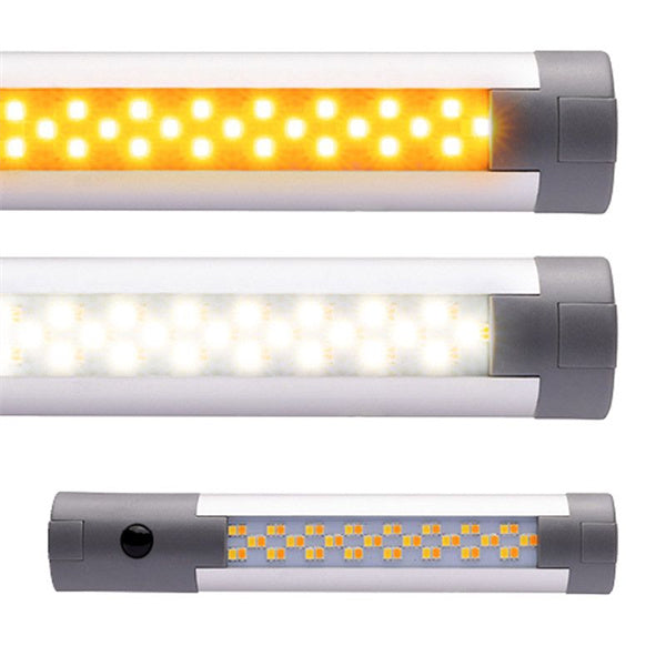 Roadvision LED Interior Strip Light 10-30V Amber/White with Switch 180mm IP67