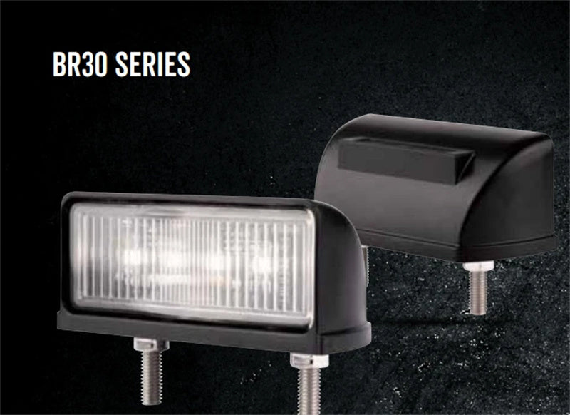 Roadvision LED Licence Plate Light 10-30V 4 LED 75 x 29 x 33mm Rear Mount Black