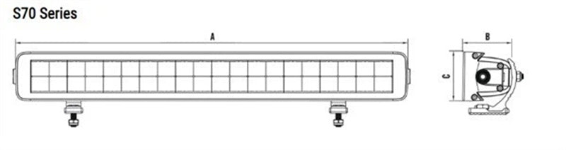 Roadvision 30 Inch Stealth S70 LED Bar Light Combo Beam Long Range 10-30v
