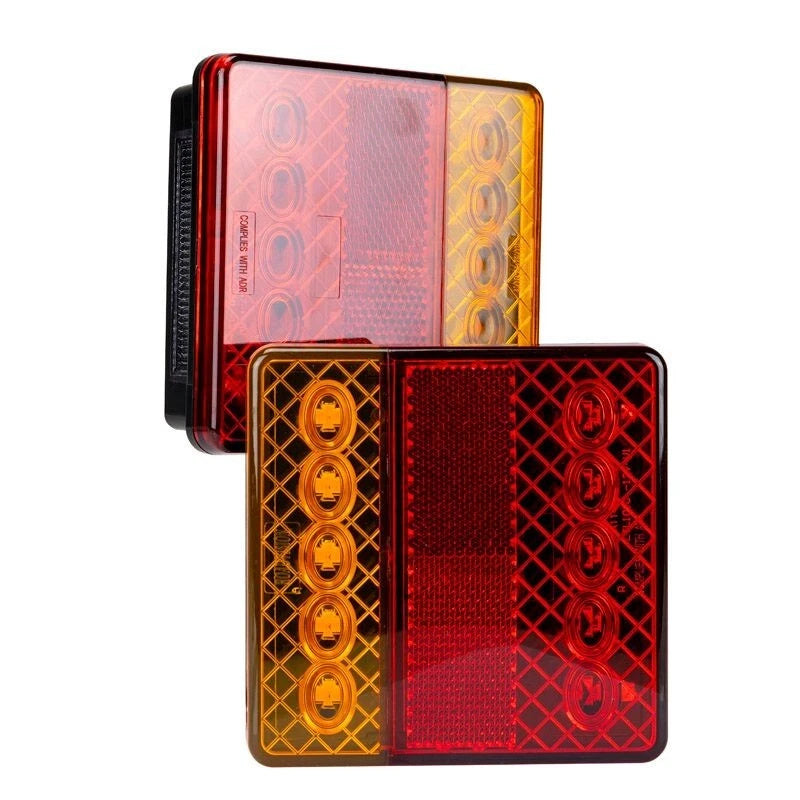 Roadvision LED Rear Combination Lamp Kit 12V Stop/Tail/Ind/Ref/Lic 100x100mm