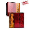 Roadvision LED Rear Combination Lamp Kit 12V Stop/Tail/Ind/Ref/Lic 100x100mm