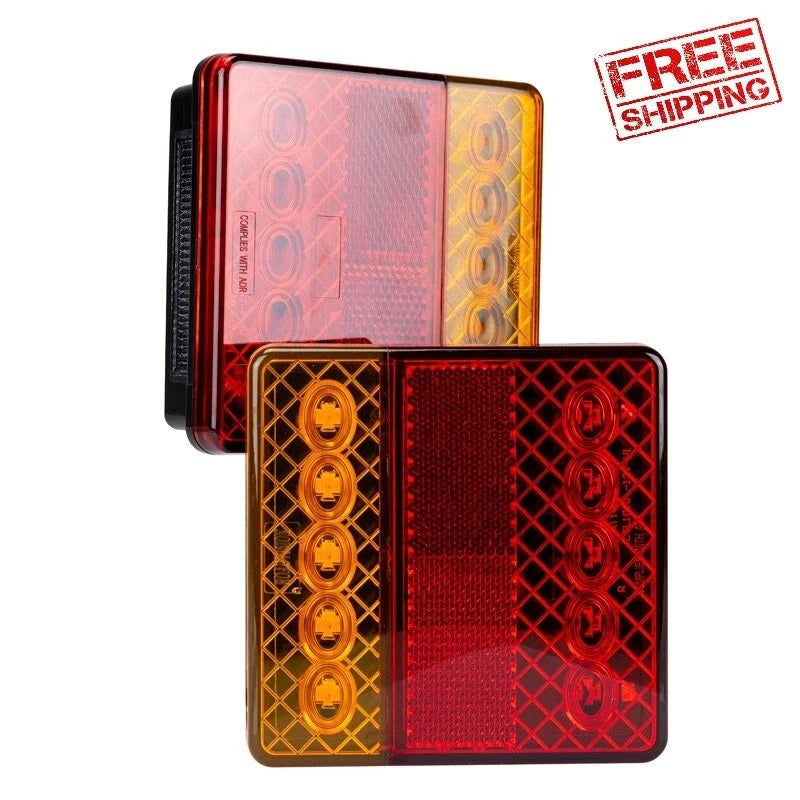 Roadvision LED Rear Combination Lamp Kit 12V Stop/Tail/Ind/Ref/Lic 100x100mm