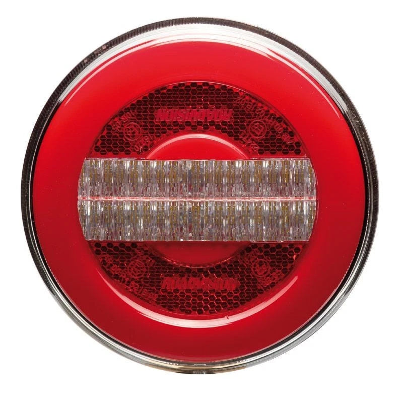 LED Rear Combination Lamp 10-30V Tail/Rev/Ref Surface Mount 122mm Glow Tech Tail