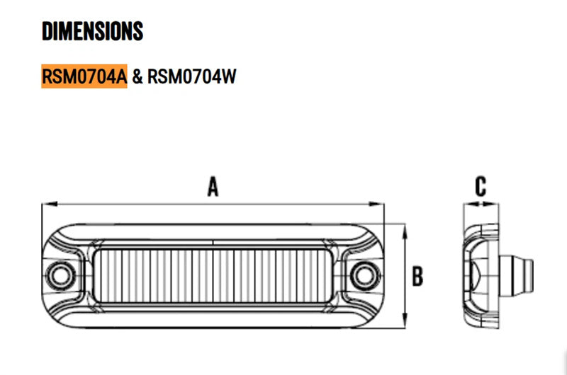 Roadvision LED Strobe Module White 10-30V 12W 18 Flash Pattern 4 LED Synchroniza
