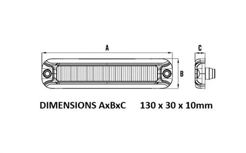 Roadvision LED Strobe Module White 10-30V 18W 10 Flash Pattern 6 LED Synchroniza