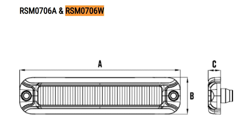 Roadvision LED Strobe Module White 10-30V 18W 10 Flash Pattern 6 LED Synchroniza