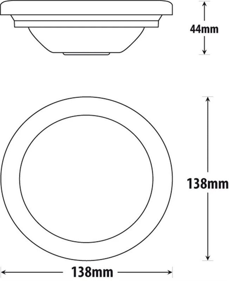 Roadvision LED Stop/Tail Lamp 4in Round 10-30V Grommet Mount Includes Grommet