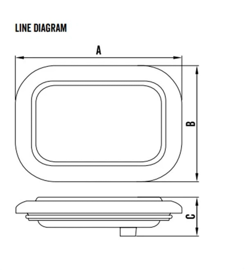 Roadvision LED Stop/Tail Lamp Rectangular 10-30V Grommet Mount Includes Grommet