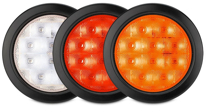 Roadvision LED Stop/Tail Lamp 4in Round 10-30V Grommet Mount Includes Grommet