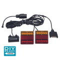 Roadvision LED Trailer Lamp Kit 8x5 12V Stop/Tail/Ind/Ref/Lic 100x100mm Plug & Play Easy Install Light Kit