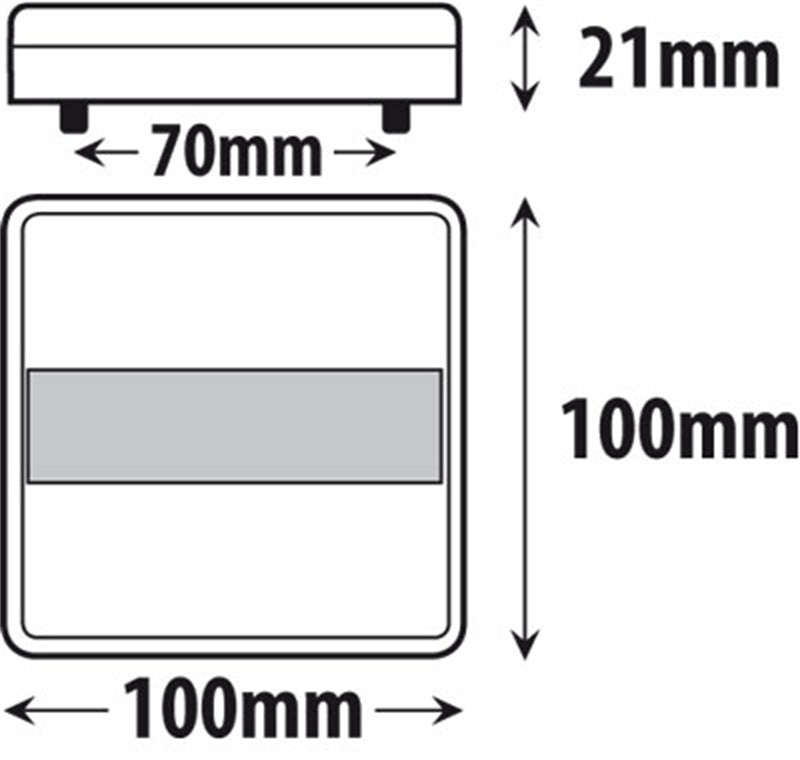 Roadvision LED Trailer Lamp Kit 8x5 12V Stop/Tail/Ind/Ref/Lic 100x100mm Plug & Play Easy Install Light Kit