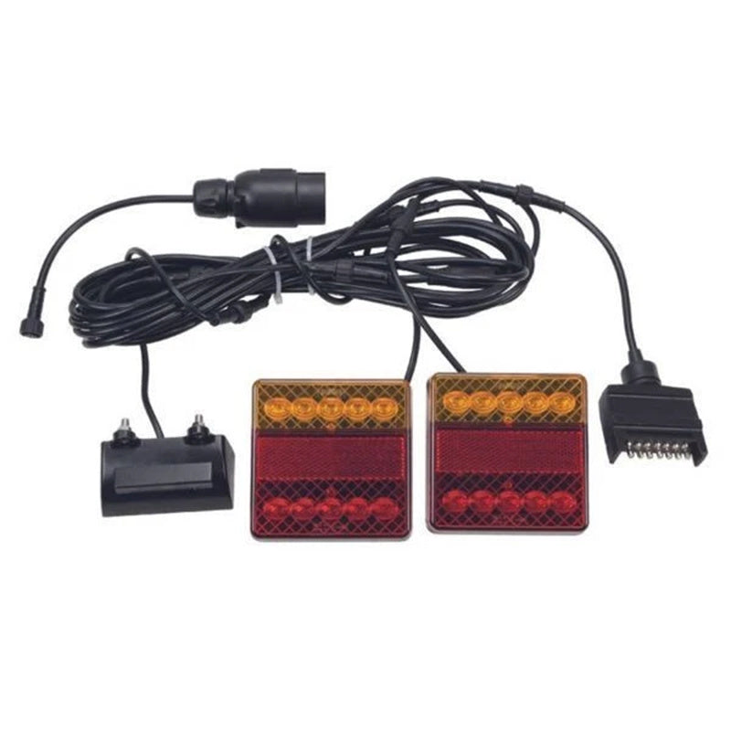 Roadvision LED Trailer Lamp Kit 8x5 12V Stop/Tail/Ind/Ref/Lic 100x100mm Plug & Play Easy Install Light Kit