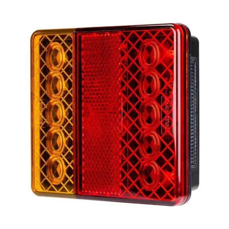 Roadvision LED Trailer Lamp Kit 8x5 12V Stop/Tail/Ind/Ref/Lic 100x100mm Plug & Play Easy Install Light Kit