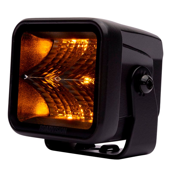 Roadvision LED Work Light Square 10-30V 4x4W 18W 551lm Flood Beam IP67 Amber