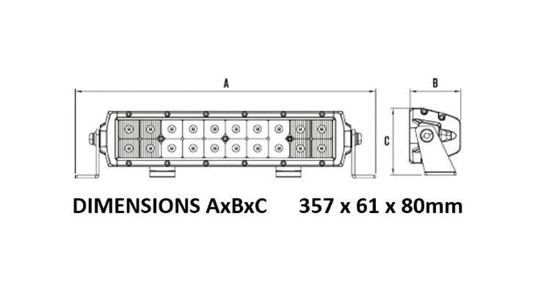Roadvision 12" LED Light Bar DRE2 11-32V 20x5W 100W 7695lm Combo Beam IP68 Dual
