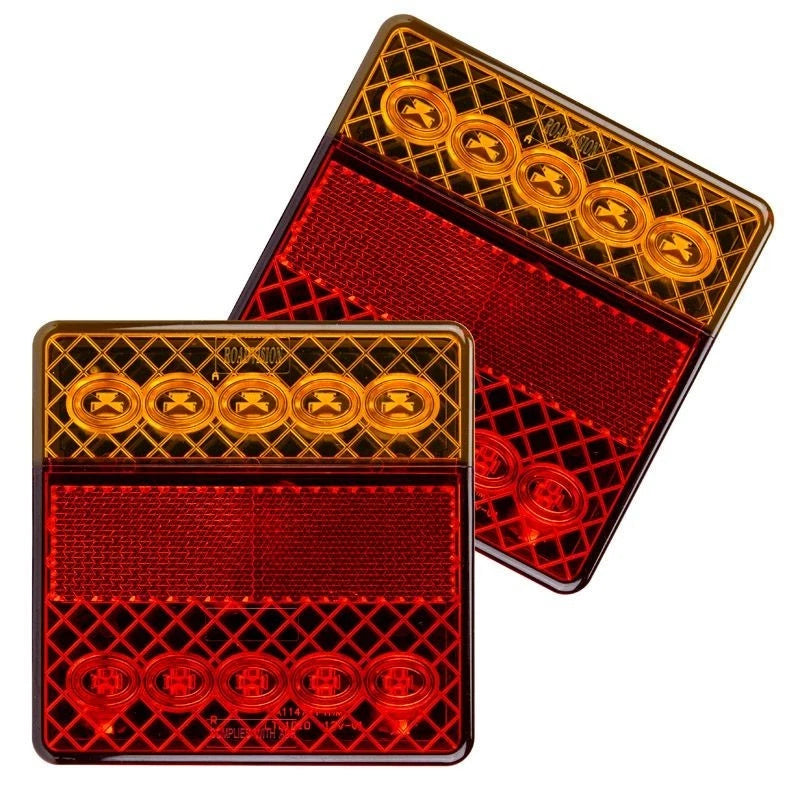 Roadvision LED Rear Combination Lamp Kit 12V Stop/Tail/Ind/Ref Surface 100x100mm