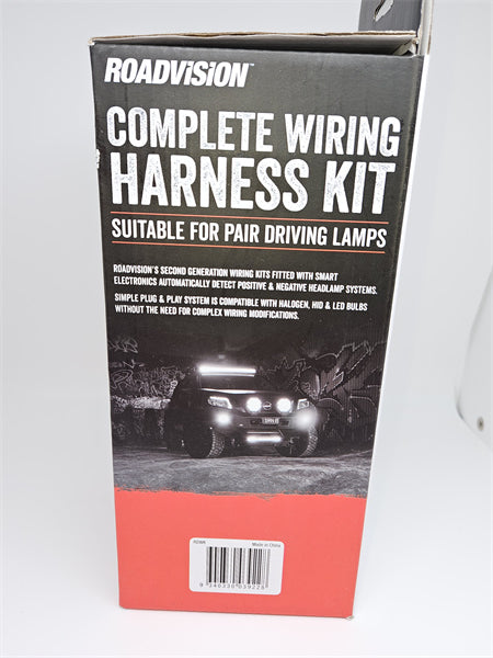 Roadvision’s GEN2  LED Driving Lights Wiring Kits Wire Harness Plug & Play 12/24V Switching with H4 & HB4 Piggy Back Connectors