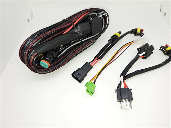 Roadvision’s GEN2  LED Driving Lights Wiring Kits Wire Harness Plug & Play 12/24V Switching with H4 & HB4 Piggy Back Connectors