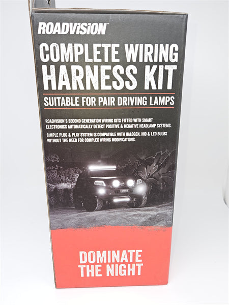 Roadvision’s GEN2  LED Driving Lights Wiring Kits Wire Harness Plug & Play 12/24V Switching with H4 & HB4 Piggy Back Connectors